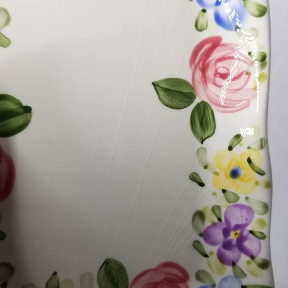 English Garden Creamer Sugar with Lid & Tray Set Tabletops Unlimited Don Swanson - Picture 8 of 13